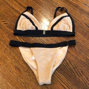 Blue Life Cream and Black Bikini